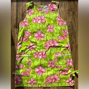 Lilly Pulitzer Girls Classic Sheath Dress Flamingo Print Size 10. EUC